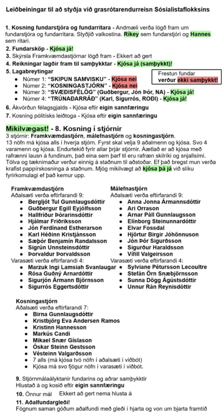 Smölun Sósíalistaflokkur Íslands leiðbeiningar