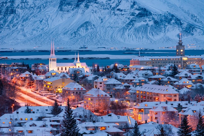 Reykjavík vetur snjór frost